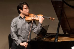 MSM violin student performs in a master class in 2014