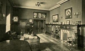 old room with fireplace