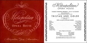 old program of opera performance