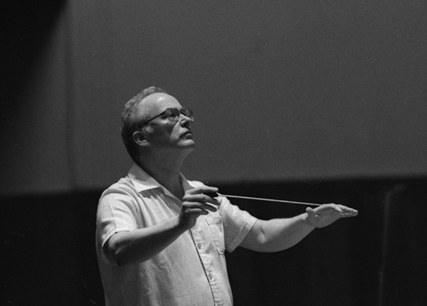 man conducting