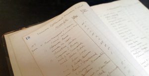 page of 1918 ledger