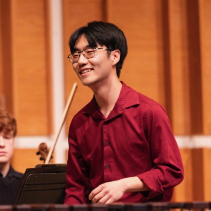 MSM percussion student Glenn Choe (BM ’26) wins third prize at the International Marimba Festiva Competition in Bamberg, Germany